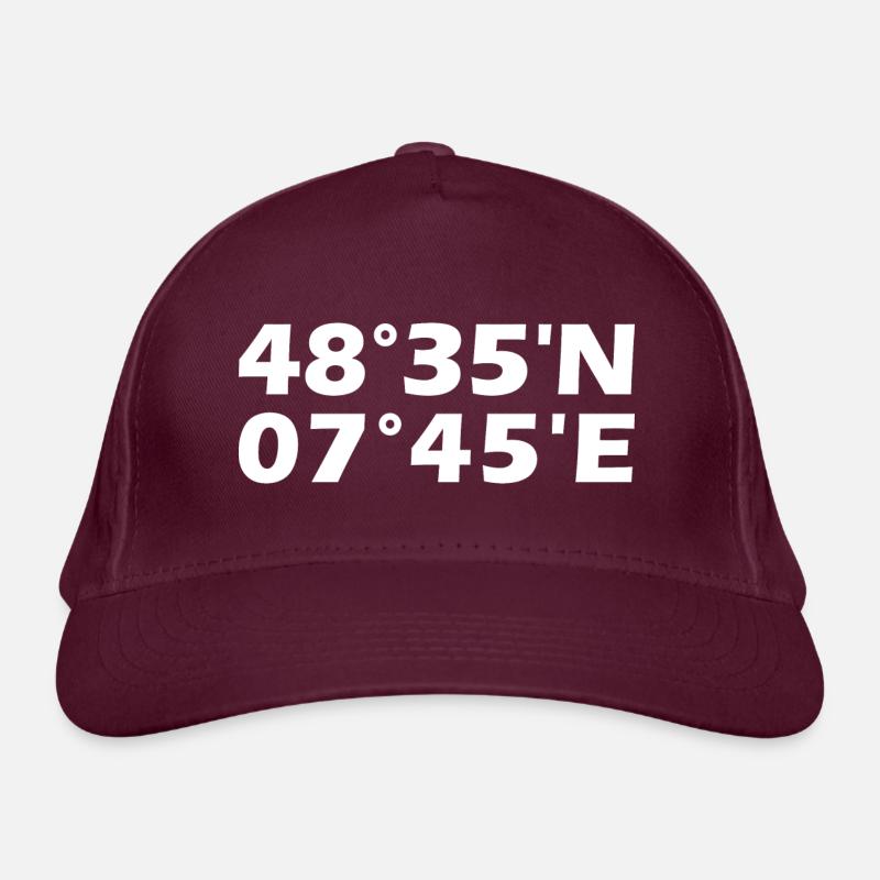 Coordonnées de Strasbourg Casquette classique bio