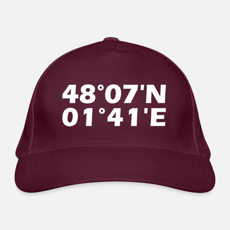 Rennes coordinates Organic Baseball Cap