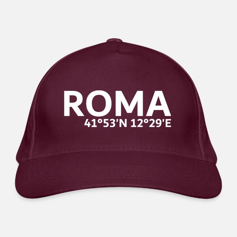 Roma coordinates Organic Baseball Cap