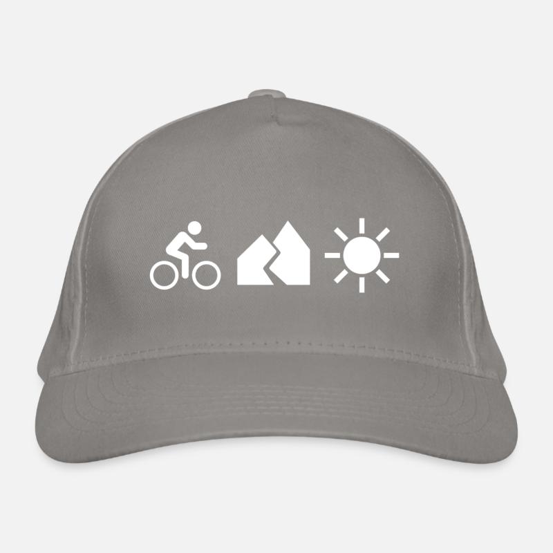 Rad Berge Sonne Bio-Baseballkappe