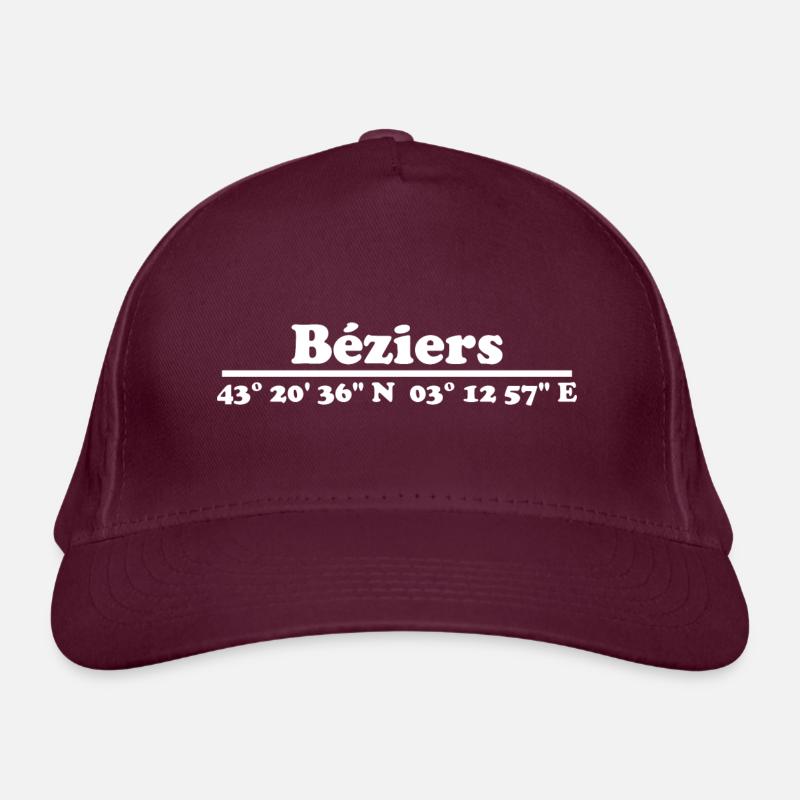 Béziers coordinates Organic Baseball Cap