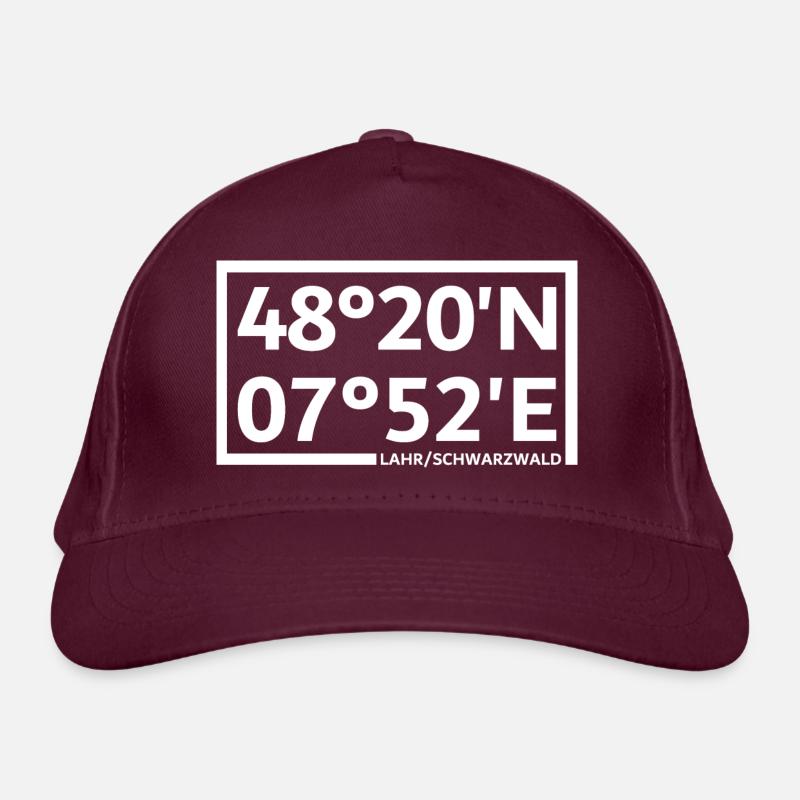 Lahr/Black Forest coordinates Organic Baseball Cap