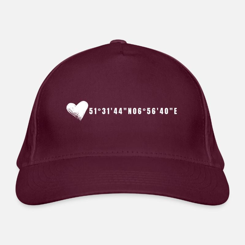 Bottrop Heart coordinates Organic Baseball Cap