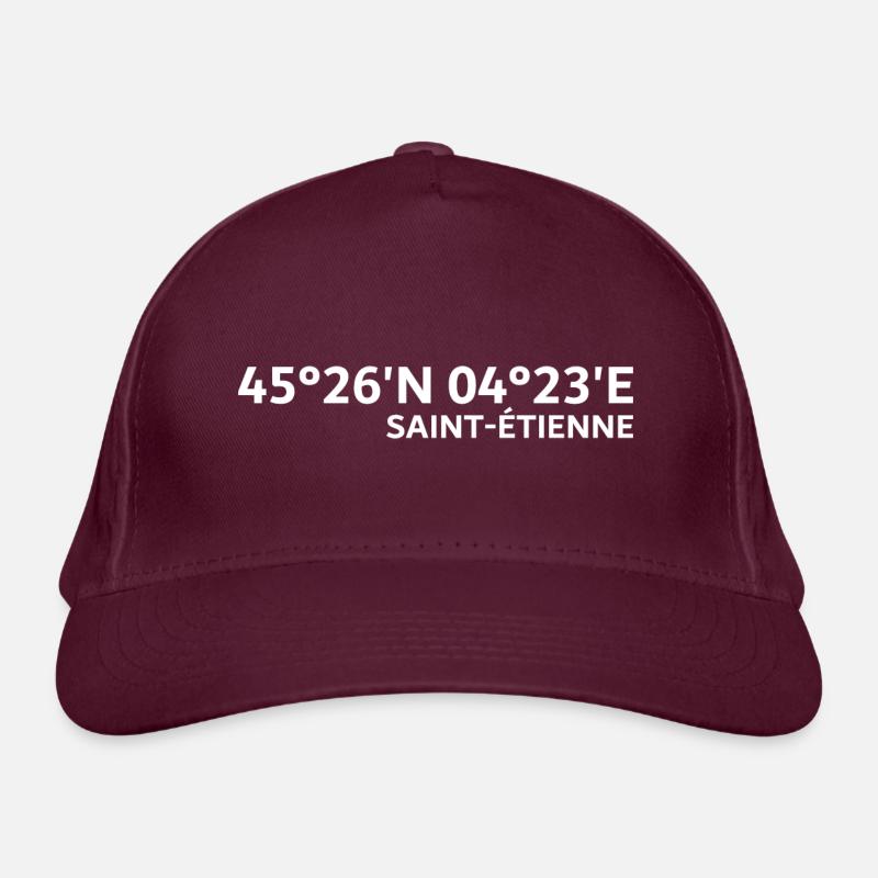 Coordonnées de Saint-Étienne Casquette classique bio