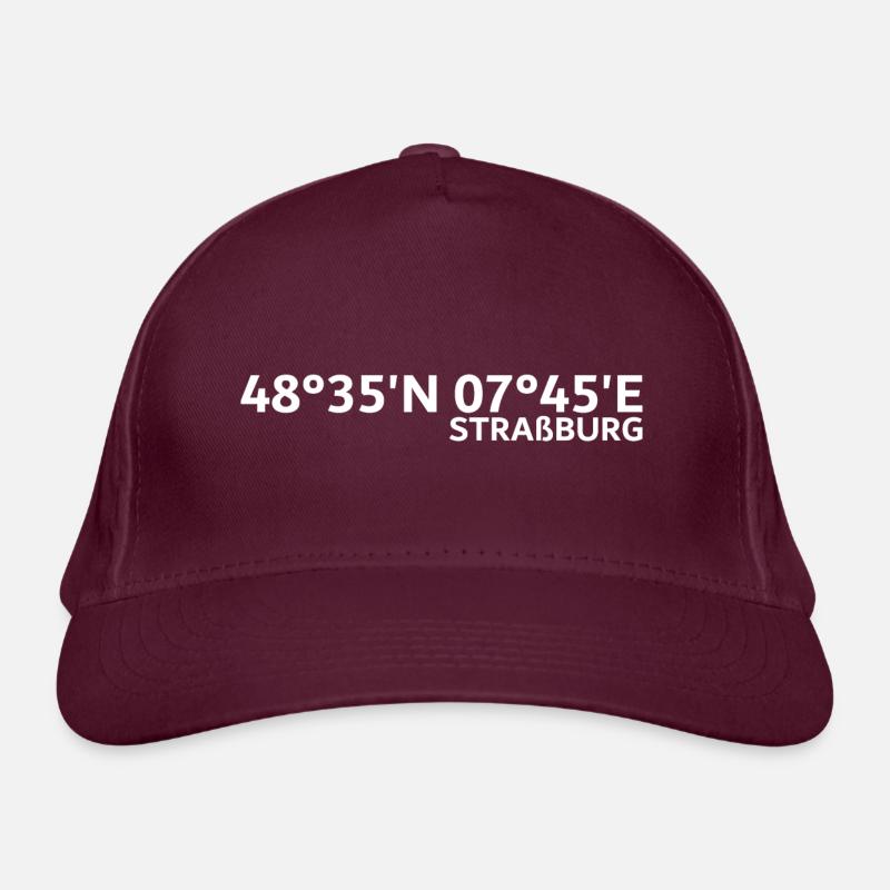 Strasbourg coordinates Organic Baseball Cap