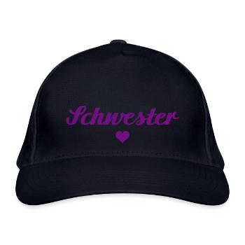 Sister Heart Violet - Organic Baseball Cap - navy - Front