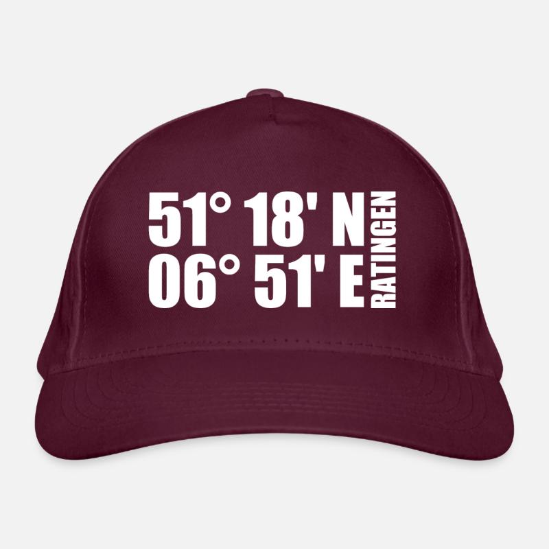 Ratingen coordinates Organic Baseball Cap