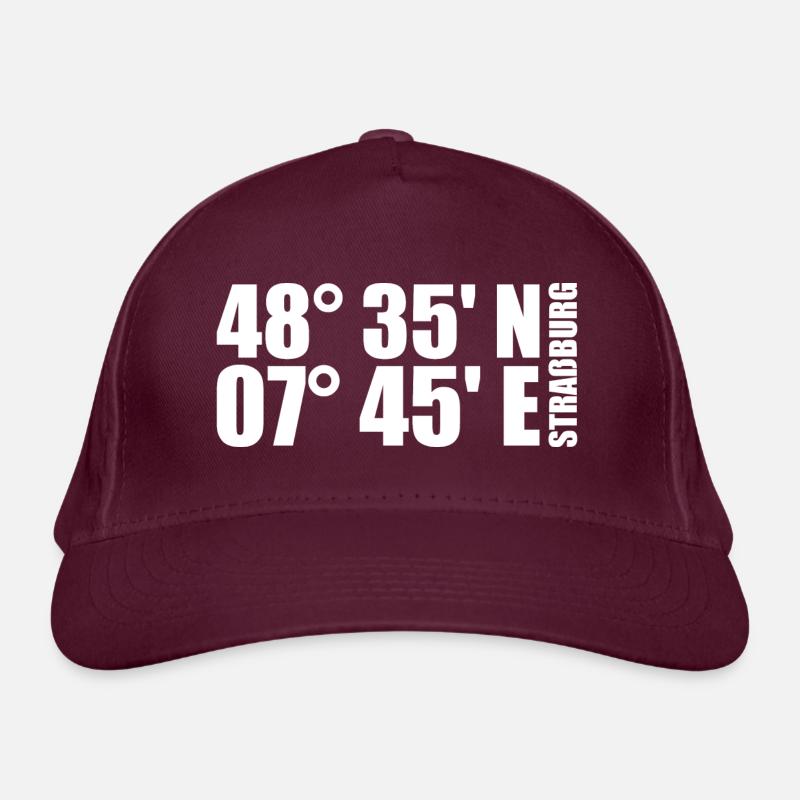 Coordonnées de Strasbourg Casquette classique bio