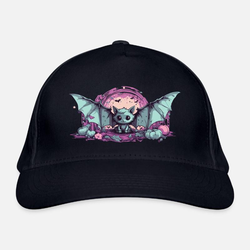 Goth Pastel Kawaii Bat Anime Style Organic Baseball Cap