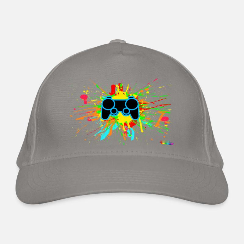 Controller Splatter Gamer Organic Baseball Cap