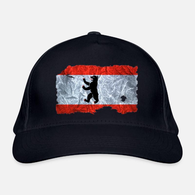 Regard drapeau Berlin / drapeau de cru utilisé Casquette classique bio
