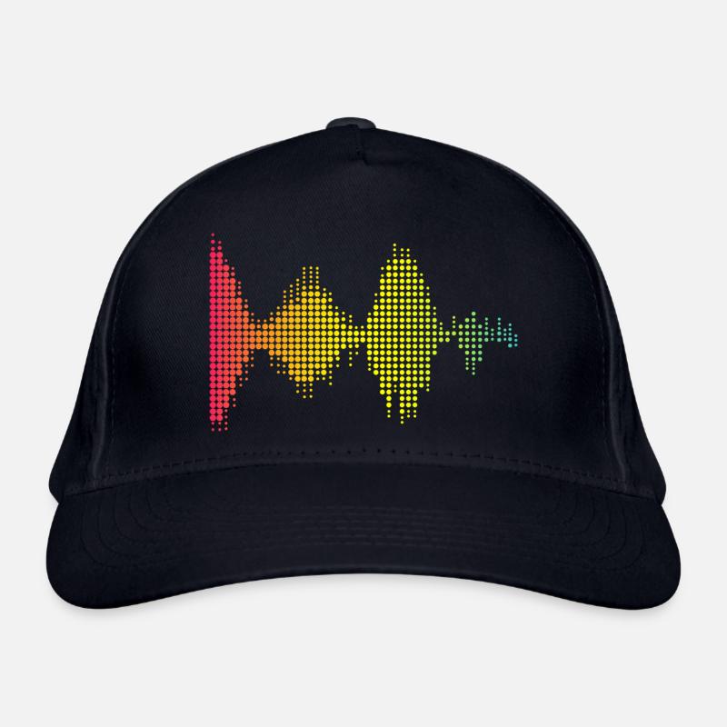 Colored Sound Waves Pattern Organic Baseball Cap
