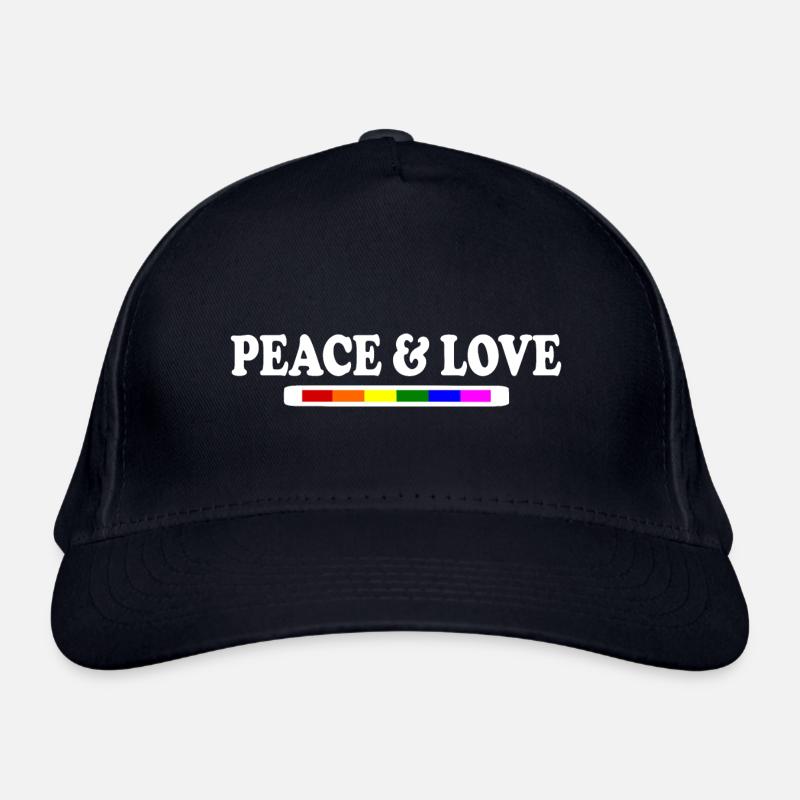 Peace and love - Casquette classique bio - marine