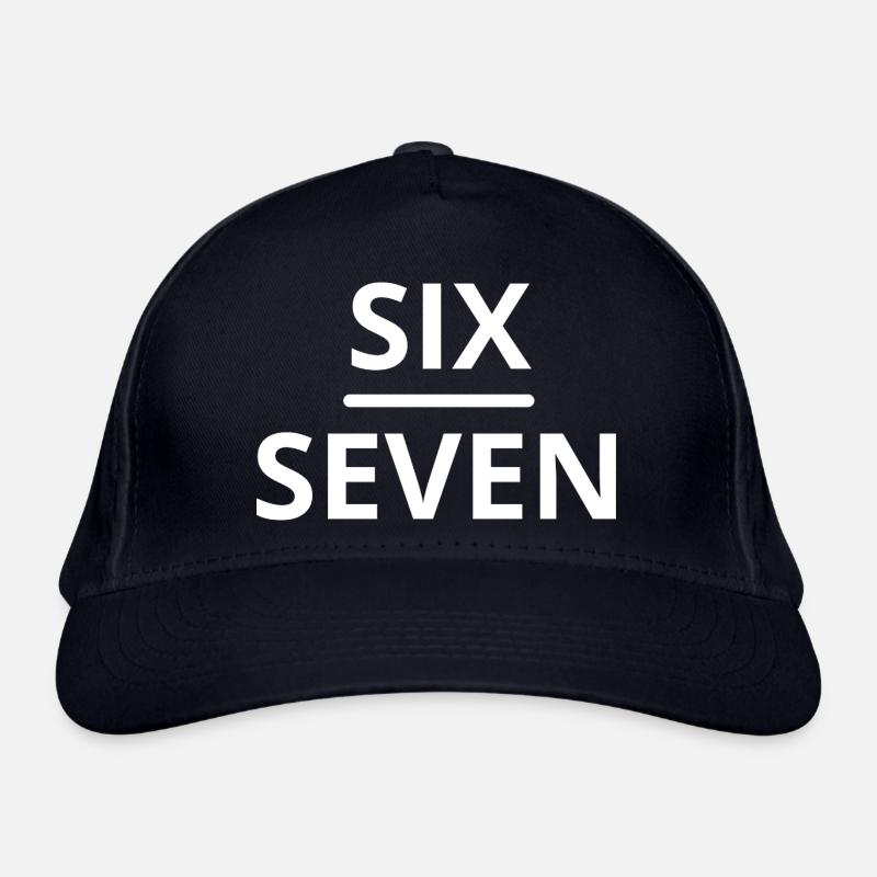 Sechs Sieben Meme Design - Bio-Baseballkappe - Navy