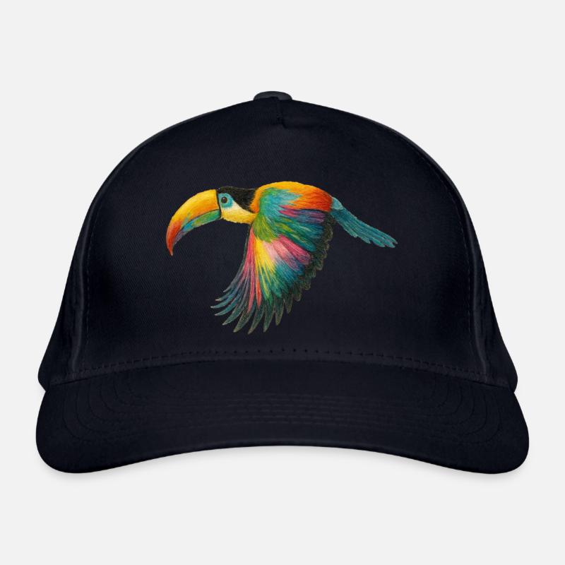 Rainbow Parrot Pattern Organic Baseball Cap