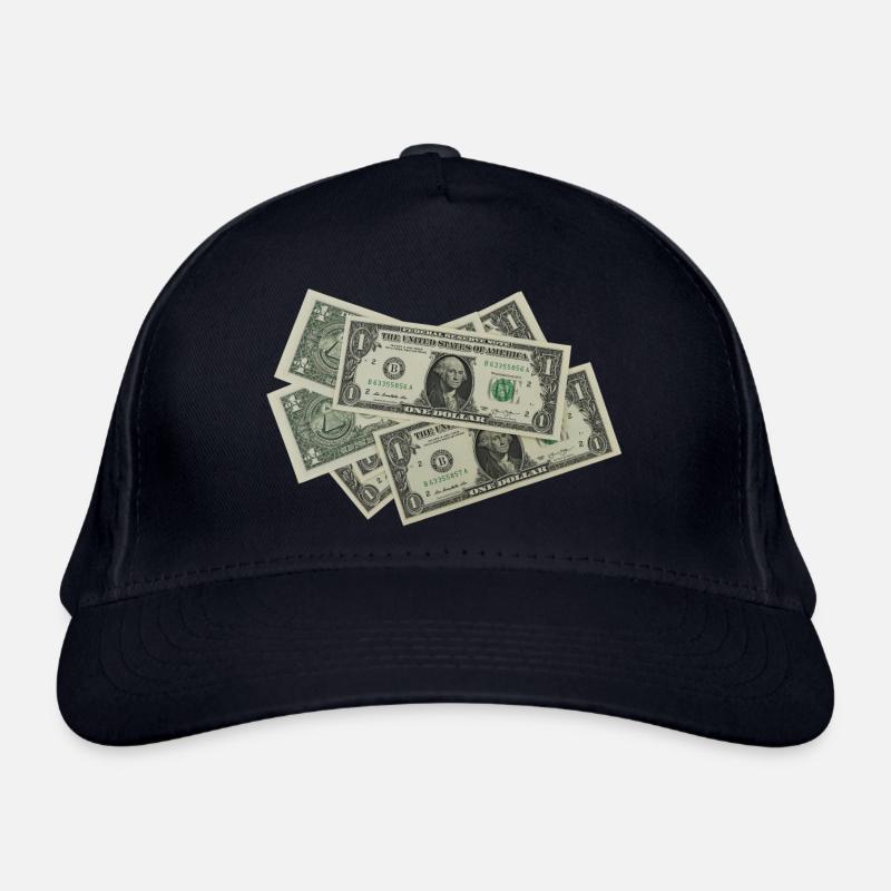 Geld - Dollar - Bargeld Bio-Baseballkappe