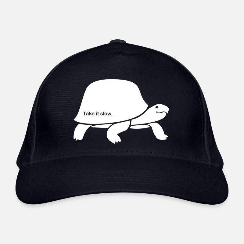 Take it slow Turtle Design Organic Baseball Cap