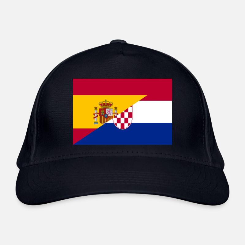 Espagne Croatie Drapeau Casquette classique bio
