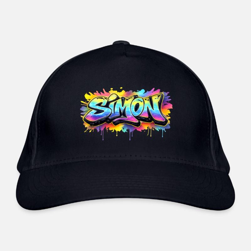 Graffiti SIMON Name Gift Ideal Printable Organic Baseball Cap