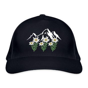 Alpen Edelweiß - Bio-Baseballkappe - Navy - Vorne