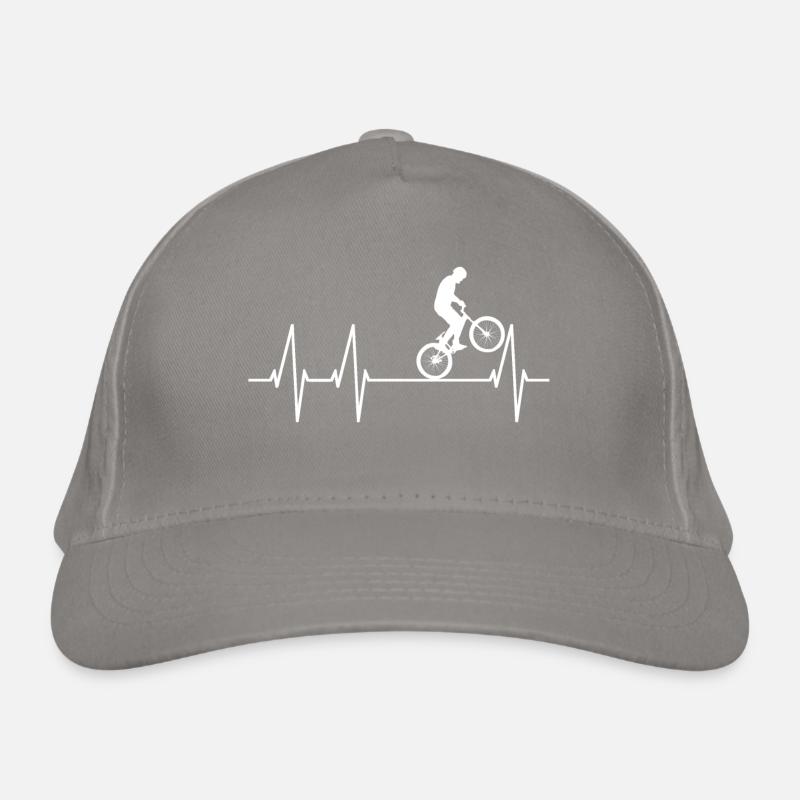Trial Biker Trials Heartbeat MTB Organic Baseball Cap