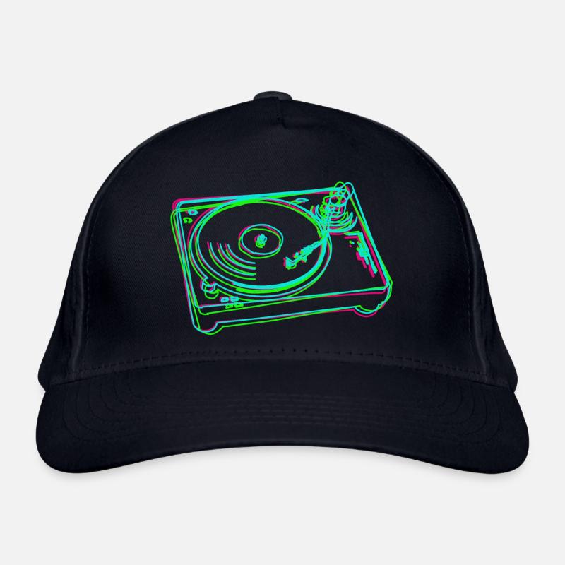 Platine Vinyle Stylisé Coloré Casquette classique bio
