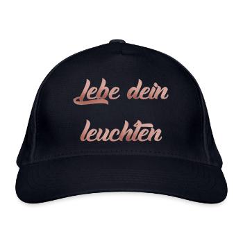 Lebe dein leuchten - Bio-Baseballkappe - Navy - Vorne