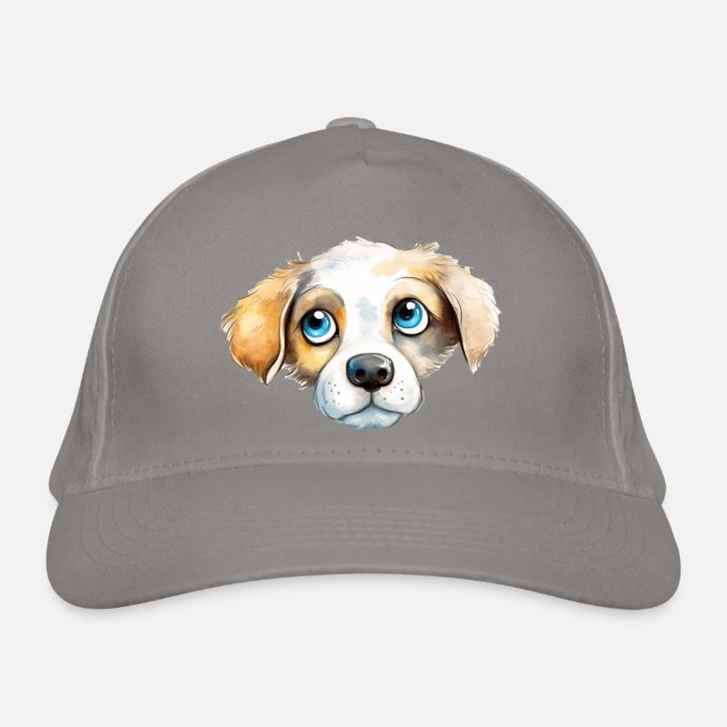 Dessin à l’aquarelle de chien Casquette classique bio