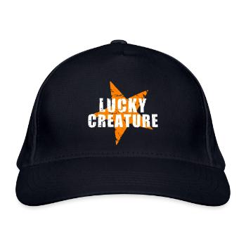LUCKY CREATURE - GlücksTshirt - used look - Stern - Bio-Baseballkappe - Navy - Vorne