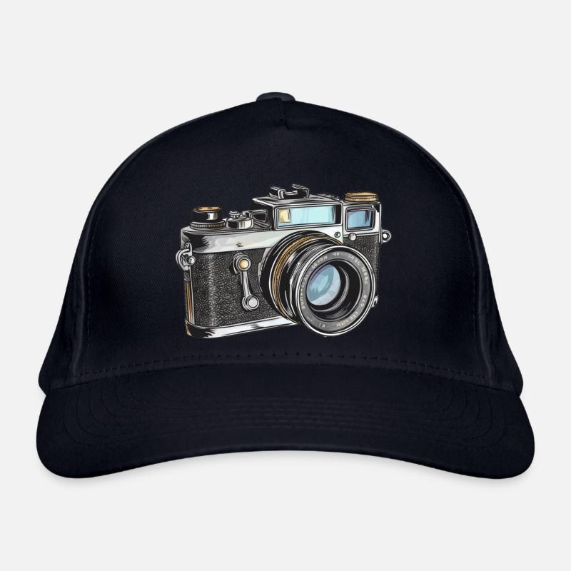 Camera Retro Drawing Organic Baseball Cap