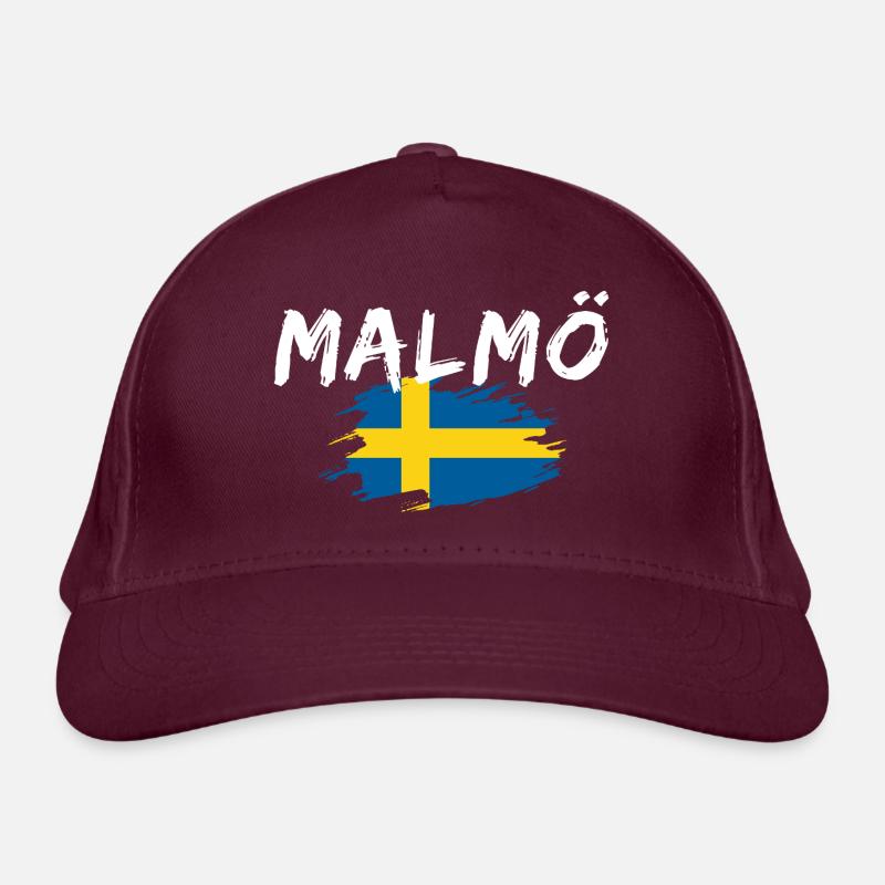 Malmö Drapeau Suède Casquette classique bio