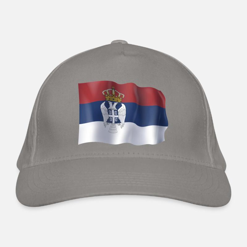 Drapeau flottant de la Serbie Casquette classique bio