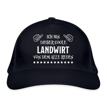 Landwirt Lustig Spruch Traktor Landwirt Geschenk - Bio-Baseballkappe - Navy - Vorne