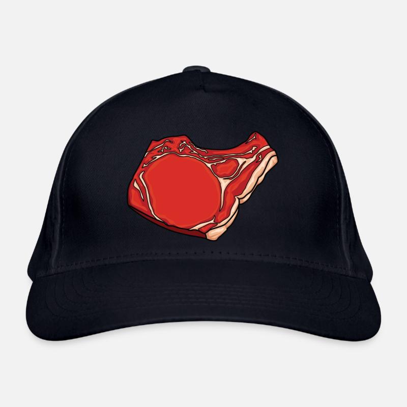 Dessin de steak Casquette classique bio