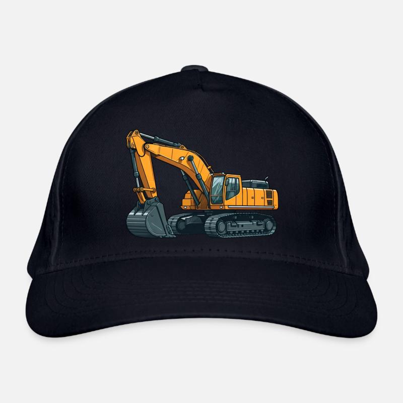 Excavator Construction Site Construction Worker Excavator Driver Organic Baseball Cap