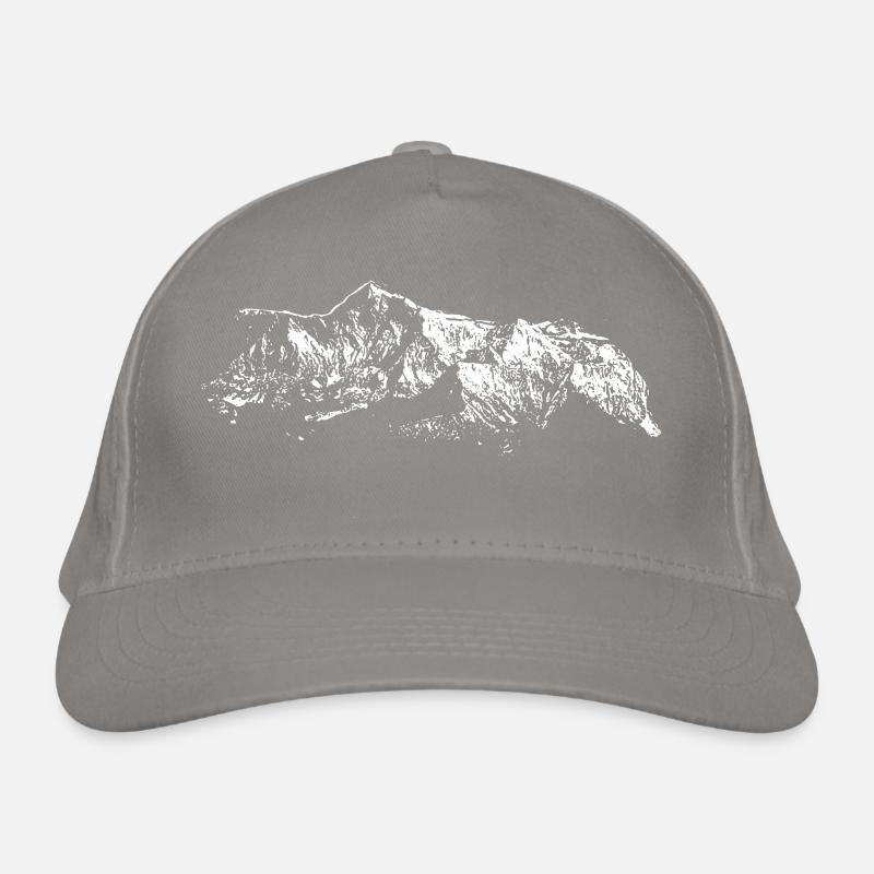 Mountains Outline Organic Baseball Cap