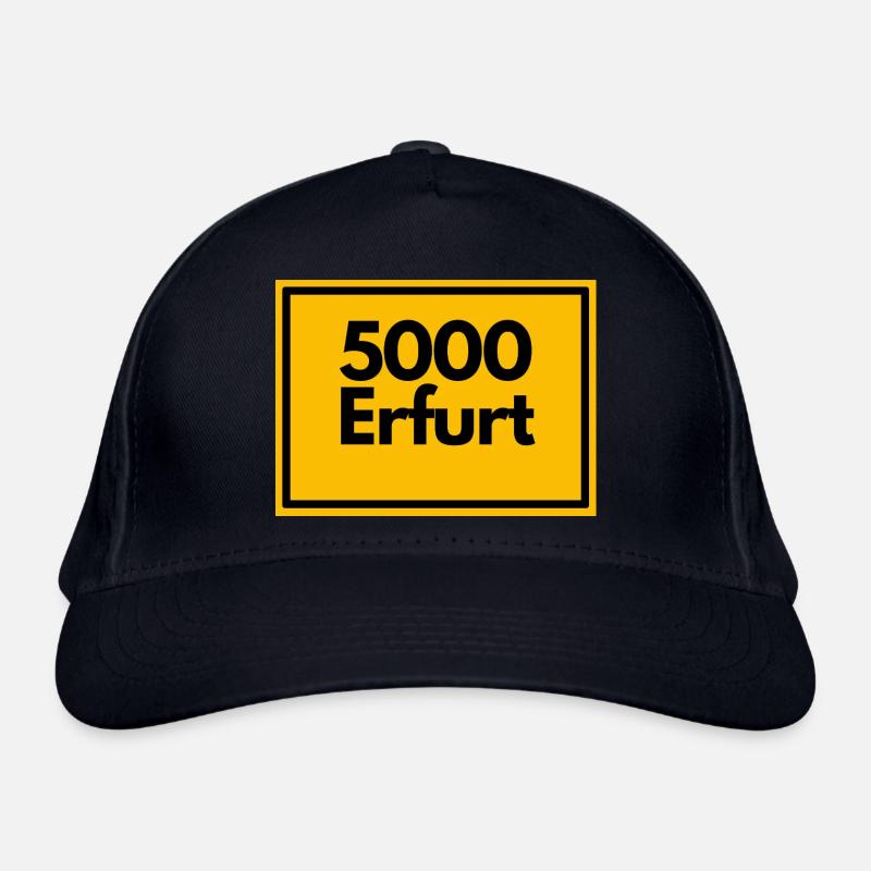 Panneau de la ville - puis rétro ancien code postal 5000 ERFURT Casquette classique bio