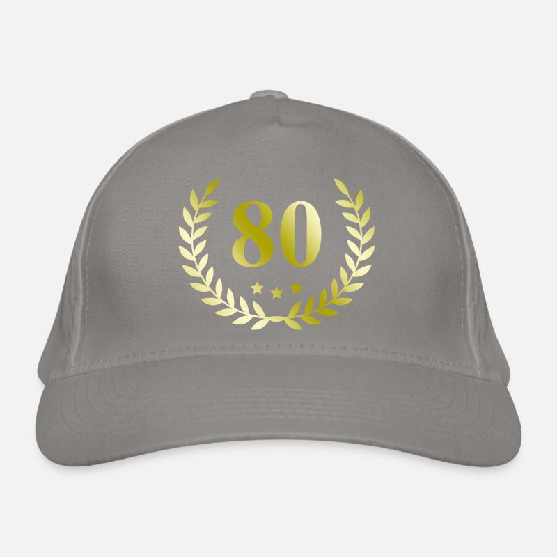 80 Number wreath Organic Baseball Cap