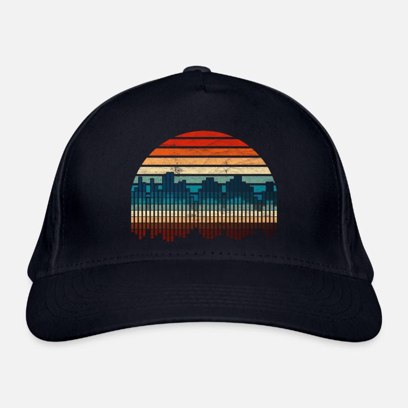 Musician Gift Retro Soundwave Organic Baseball Cap