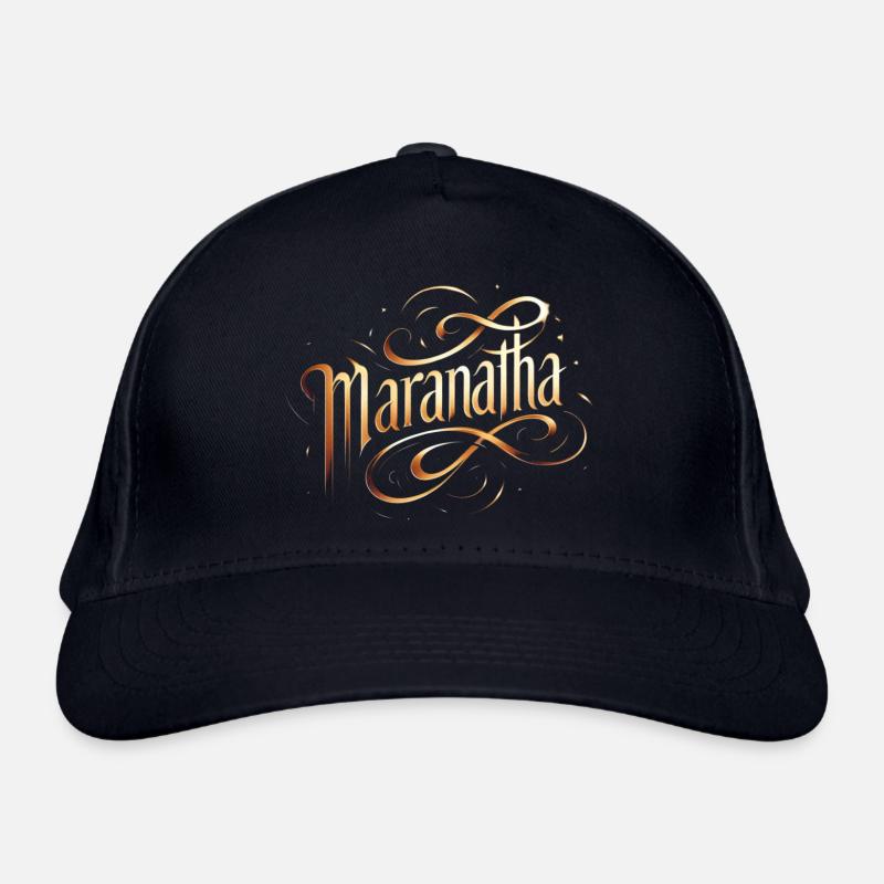 Maranatha Gold Script Swirls Organic Baseball Cap