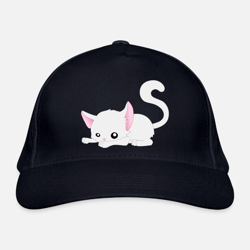 Katze Comic - Bio-Baseballkappe - Navy