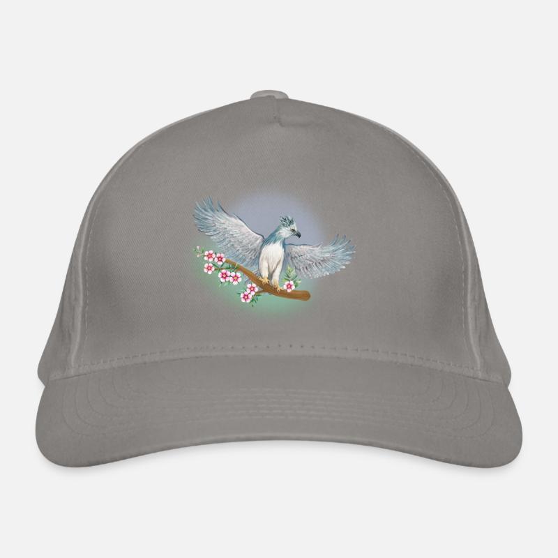 Harpie sur branche avec des fleurs Casquette classique bio