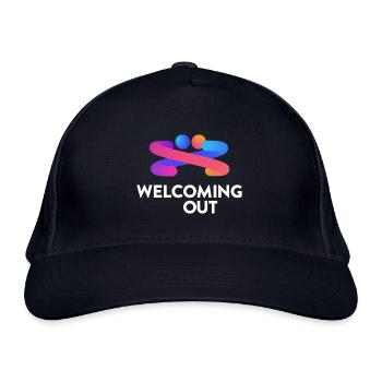 WELCOMING OUT Basics I - Bio-Baseballkappe - Navy - Vorne