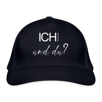 ICH steh zu mir und du? - Bio-Baseballkappe - Navy - Vorne