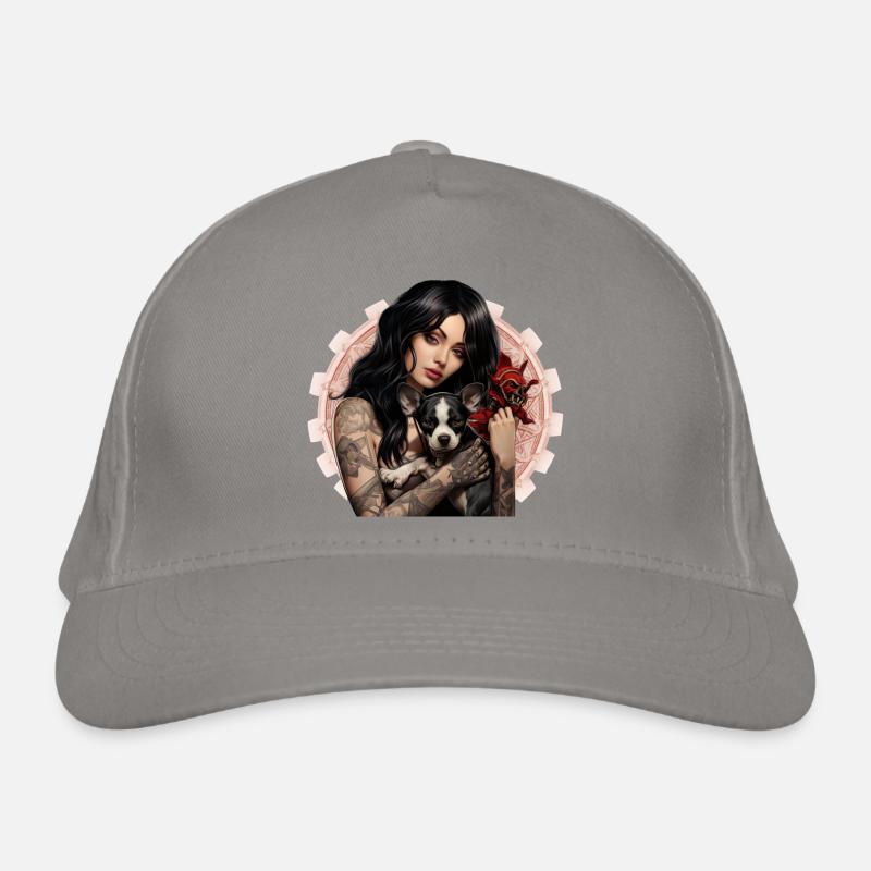 Black Worn Dark Romantic Black Gothic Organic Baseball Cap