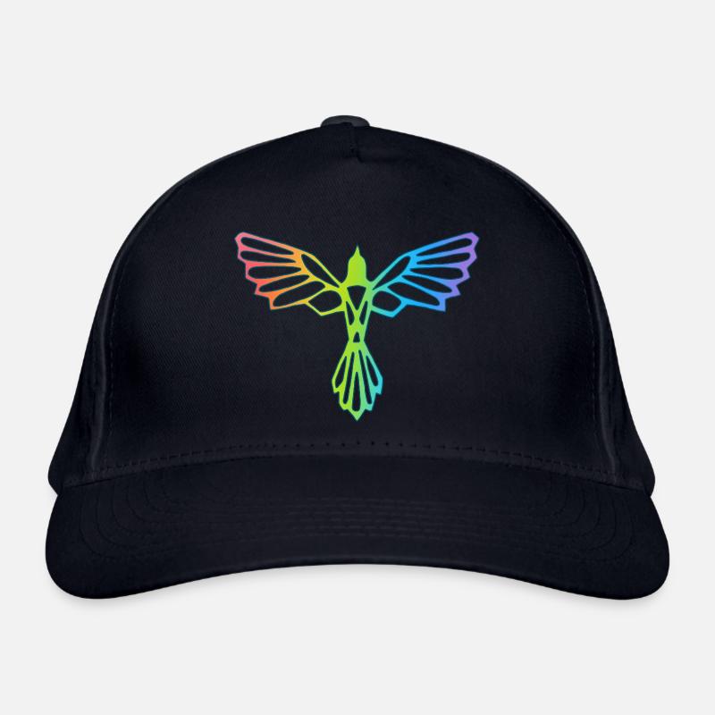 Der Flug des mehrfarbigen Vogels Bio-Baseballkappe