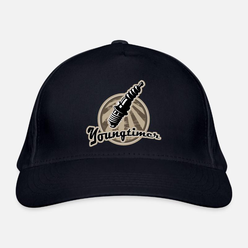 Youngtimer Zuendkerze Retro Bio-Baseballkappe