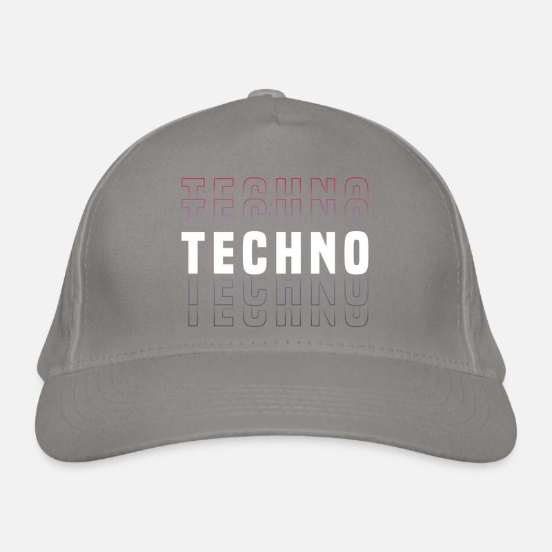 Futuristisches Techno-Design mit Neonfarben Bio-Baseballkappe