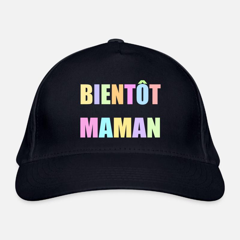 Bientôt maman, future maman, grossesse enceinte - Casquette classique bio - marine