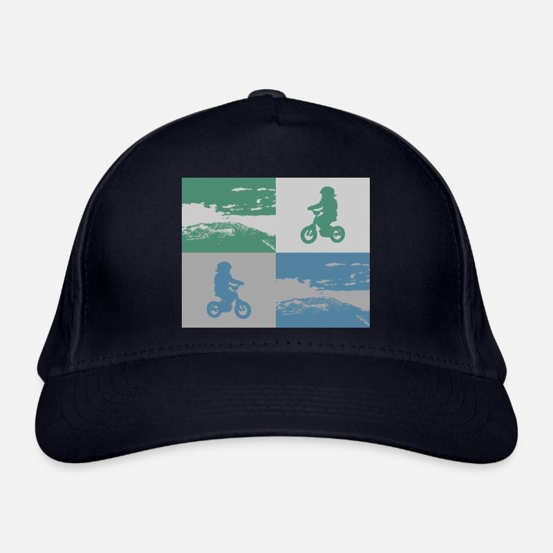 Junior Biker Pop Art metallic - Organic Baseball Cap - navy